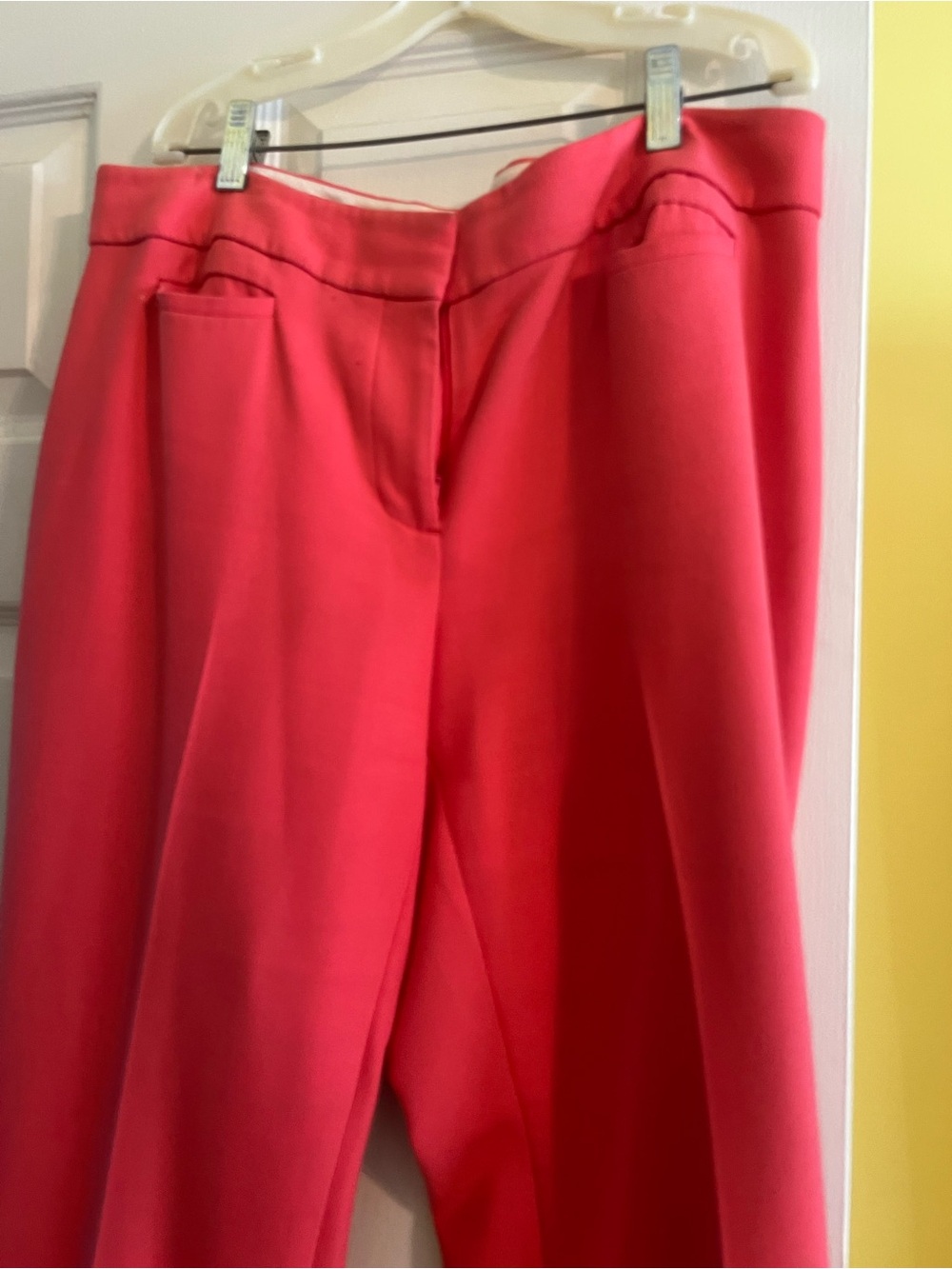 LOFT Bright Coral Boot-Cut Trousers